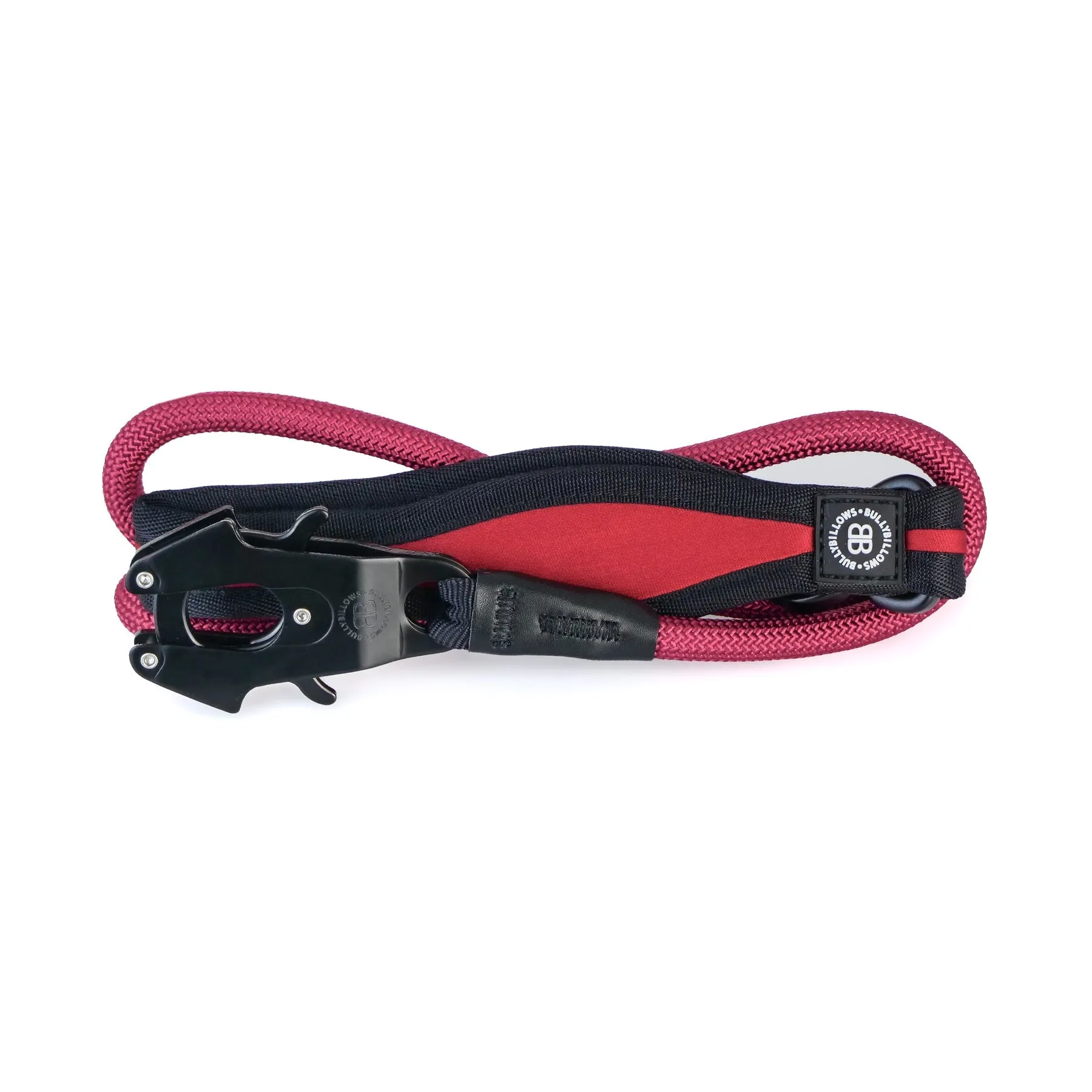 1.4m Combat Rope Leash - Secure Rated Clip - Burgundy