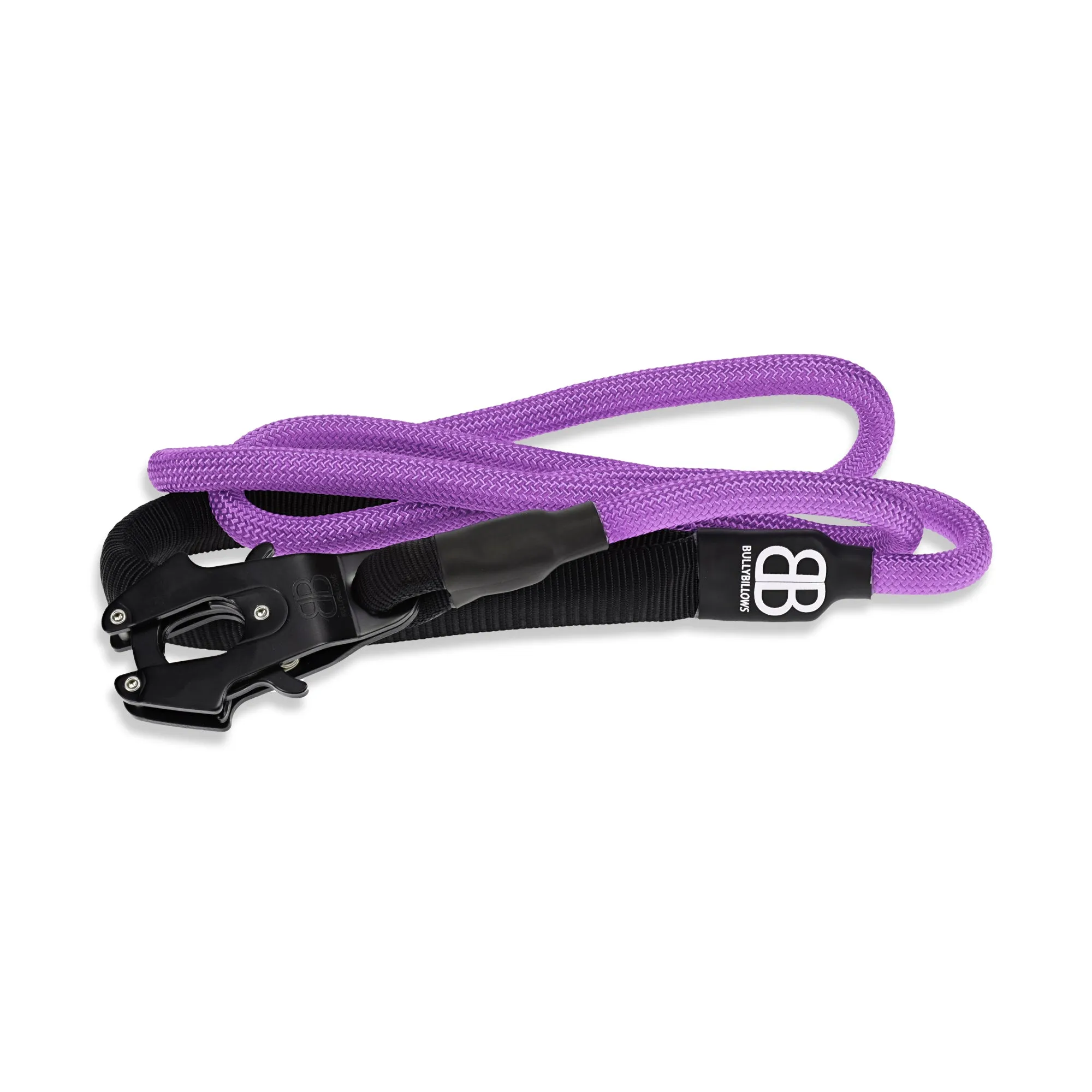 1.4m Combat Rope Leash - Secure Rated Clip - Purple