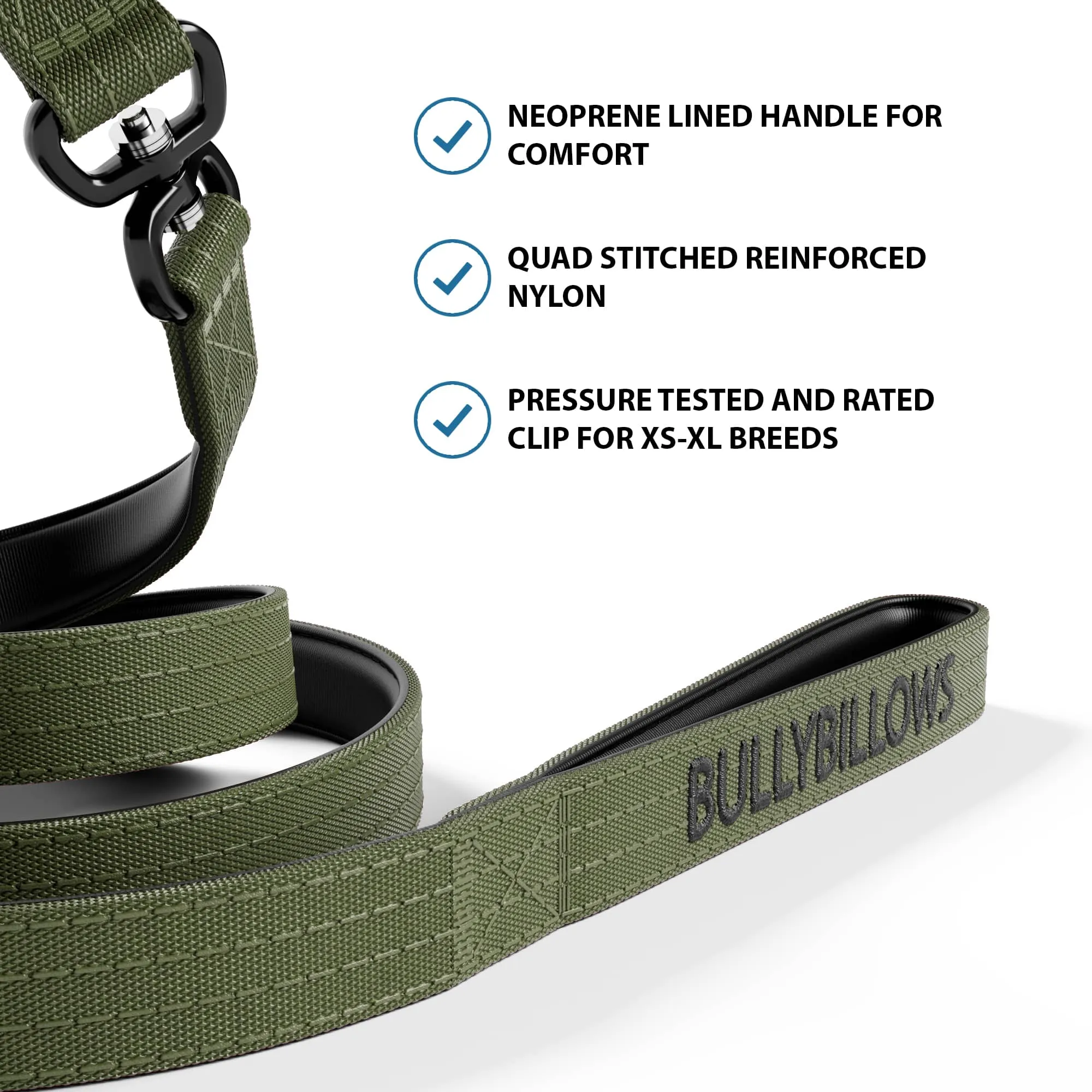 1.4m Swivel Combat Lead | Anti-Tangle & Secure Clip - Khaki