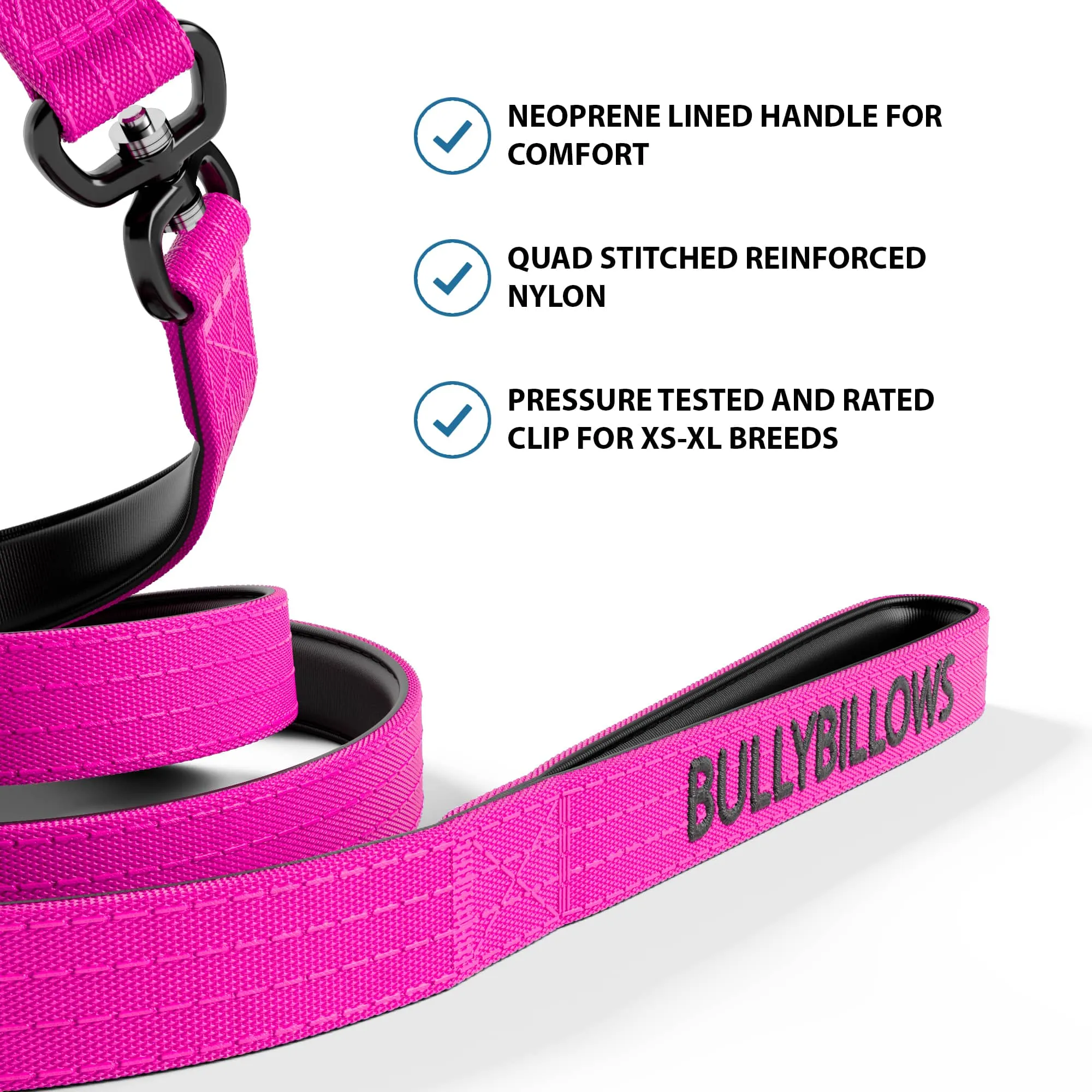 1.4m Swivel Combat Lead | Anti-Tangle & Secure Clip - Magenta