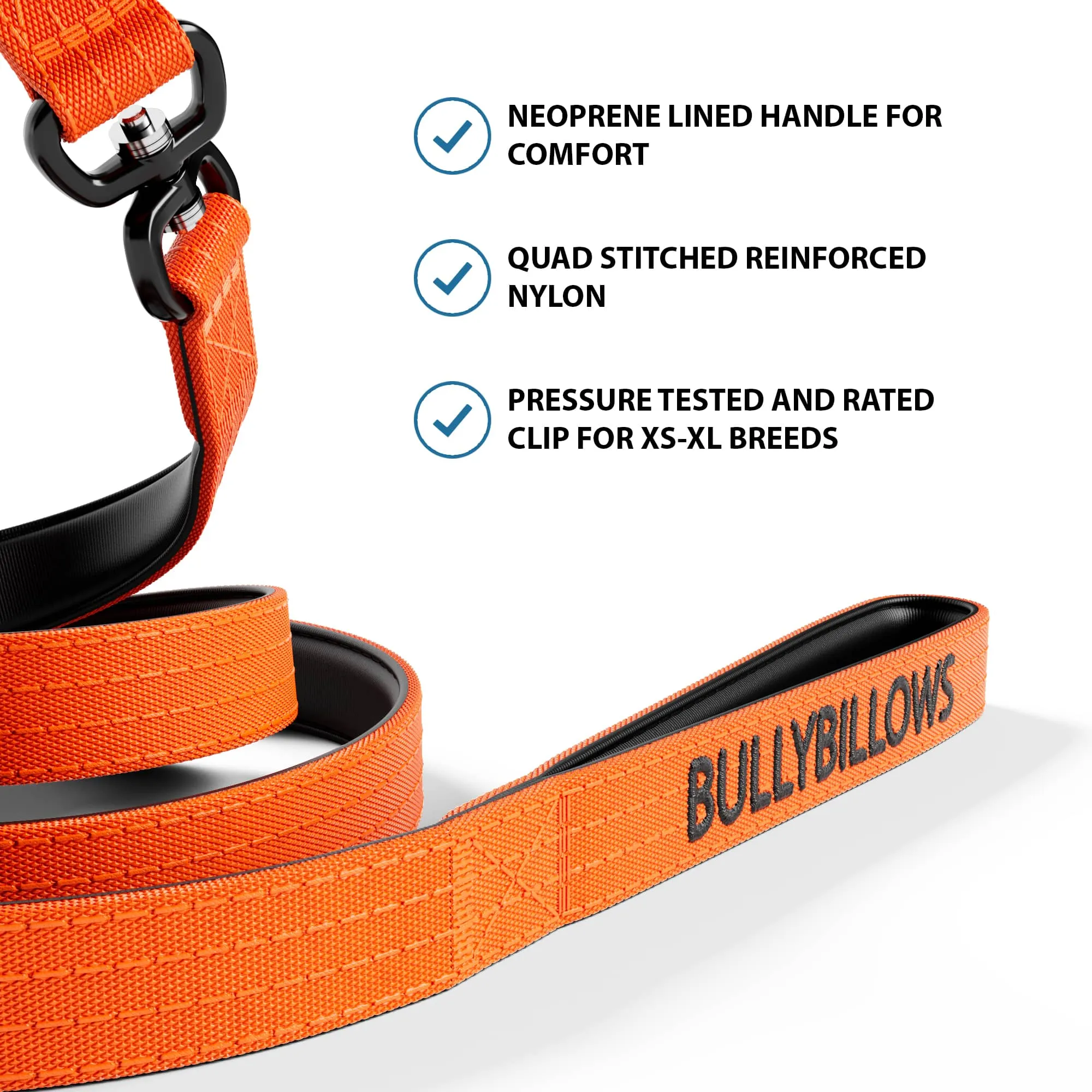 1.4m Swivel Combat Lead | Anti-Tangle & Secure Clip - Orange