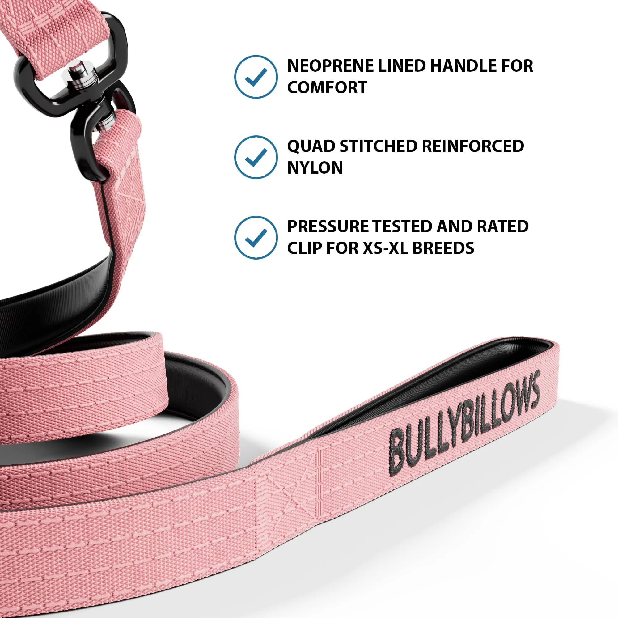 1.4m Swivel Combat Lead | Anti-Tangle & Secure Clip - Pink