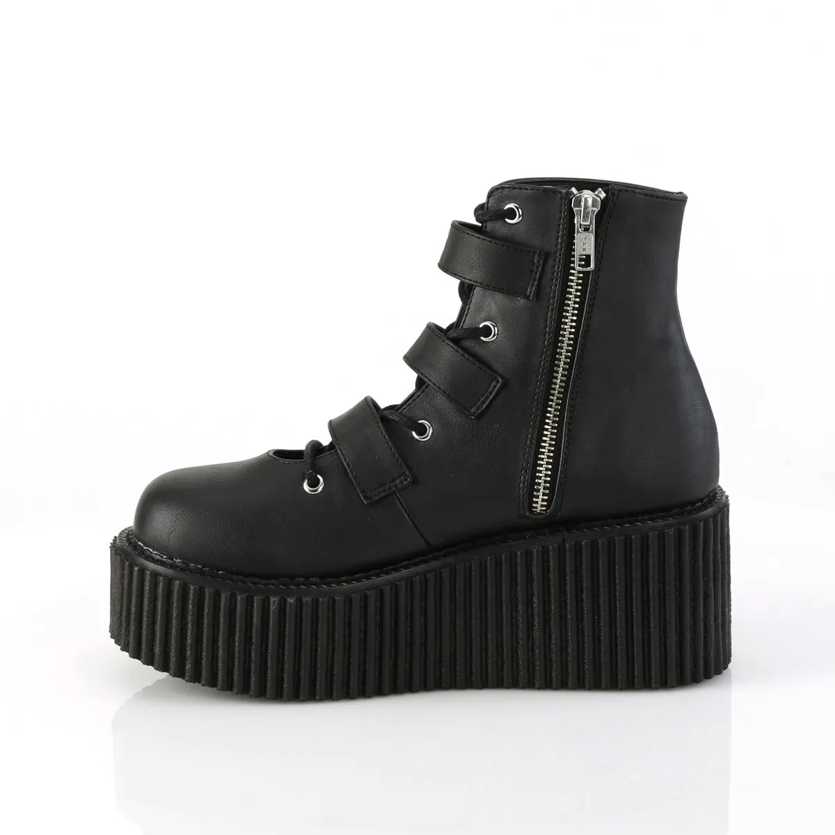 3 Inch Platform CREEPER-260 Black Pu