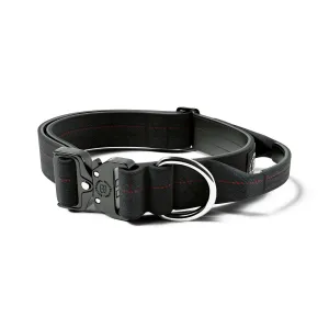 4cm Tweed Combat® Collar | Handle & Secure Clip - Charcoal Black