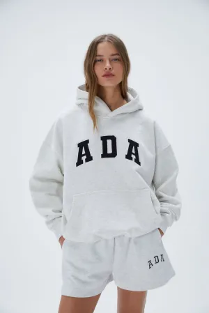 ADA Oversized Hoodie - Light Grey Melange