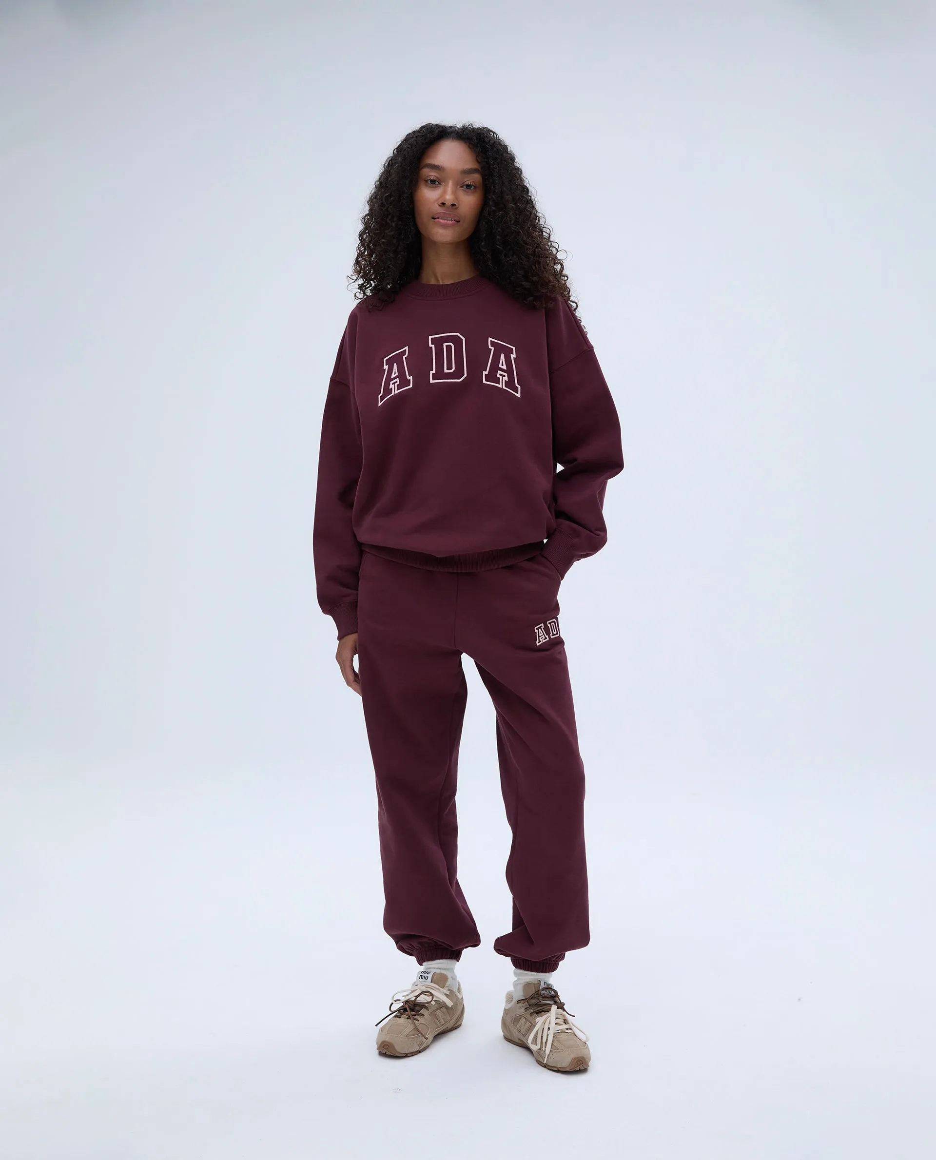 ADA Oversized Sweatshirt - Burgundy