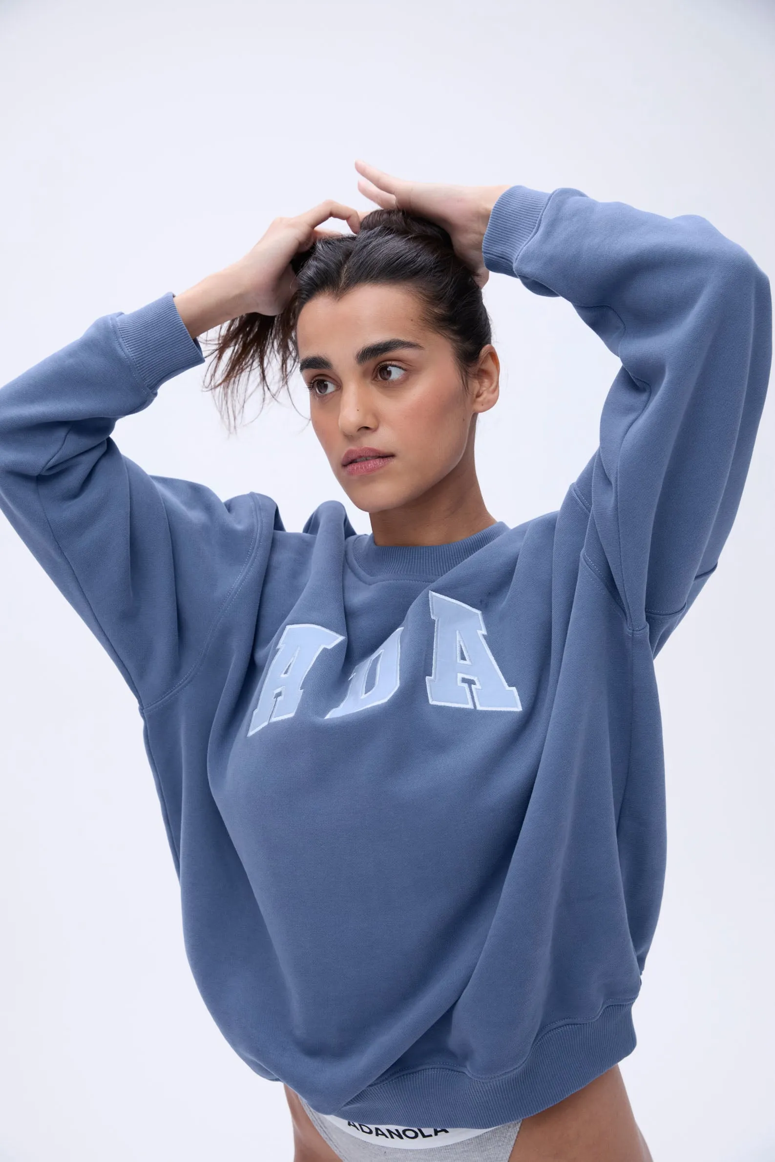 ADA Oversized Sweatshirt - Vintage Blue/Powder Blue