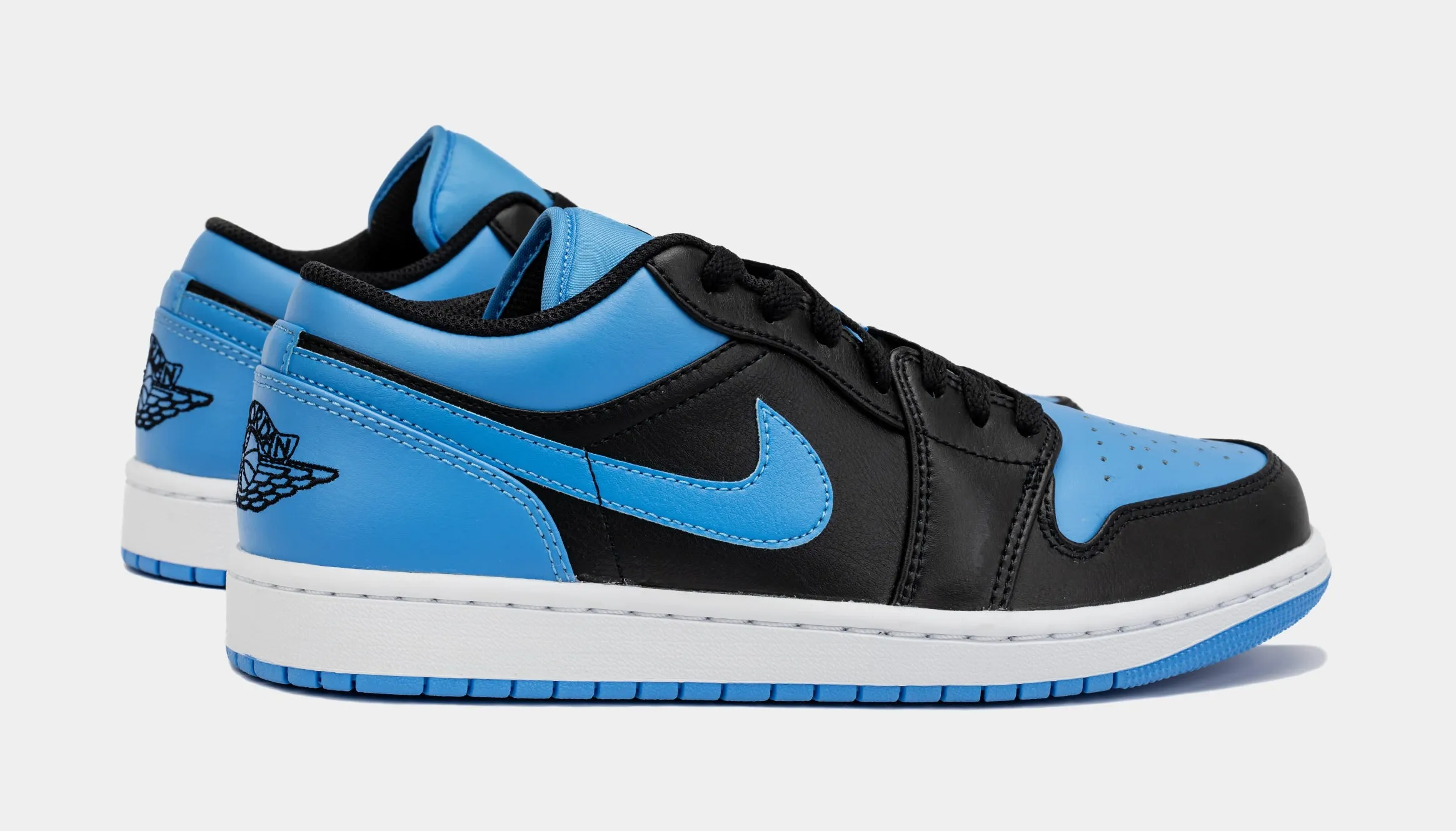 Air Jordan 1 Retro Low University Blue Mens Lifestyle Shoes (Black/Blue)