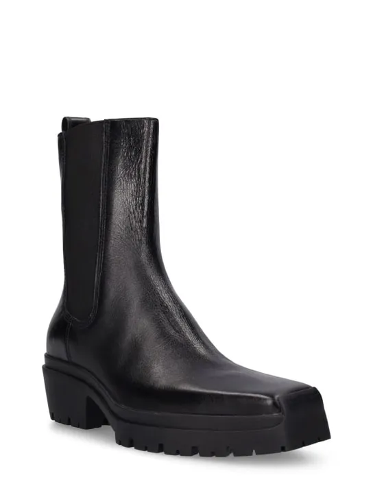 Alexander Wang   45mm Terrain crackled leather ankle boot 