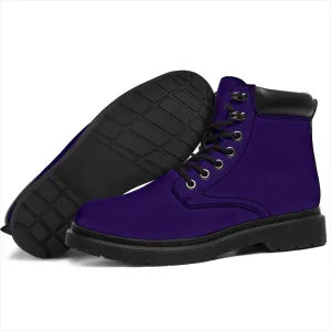 All-Season Boots_Dark Purple_ Micro-Suede