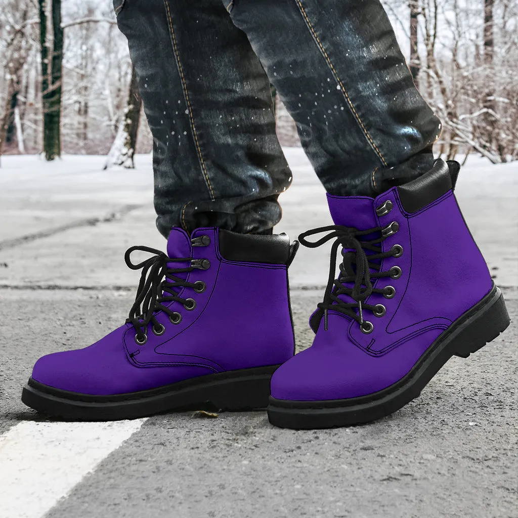 All-Season Boots_Purple_ Micro-Suede