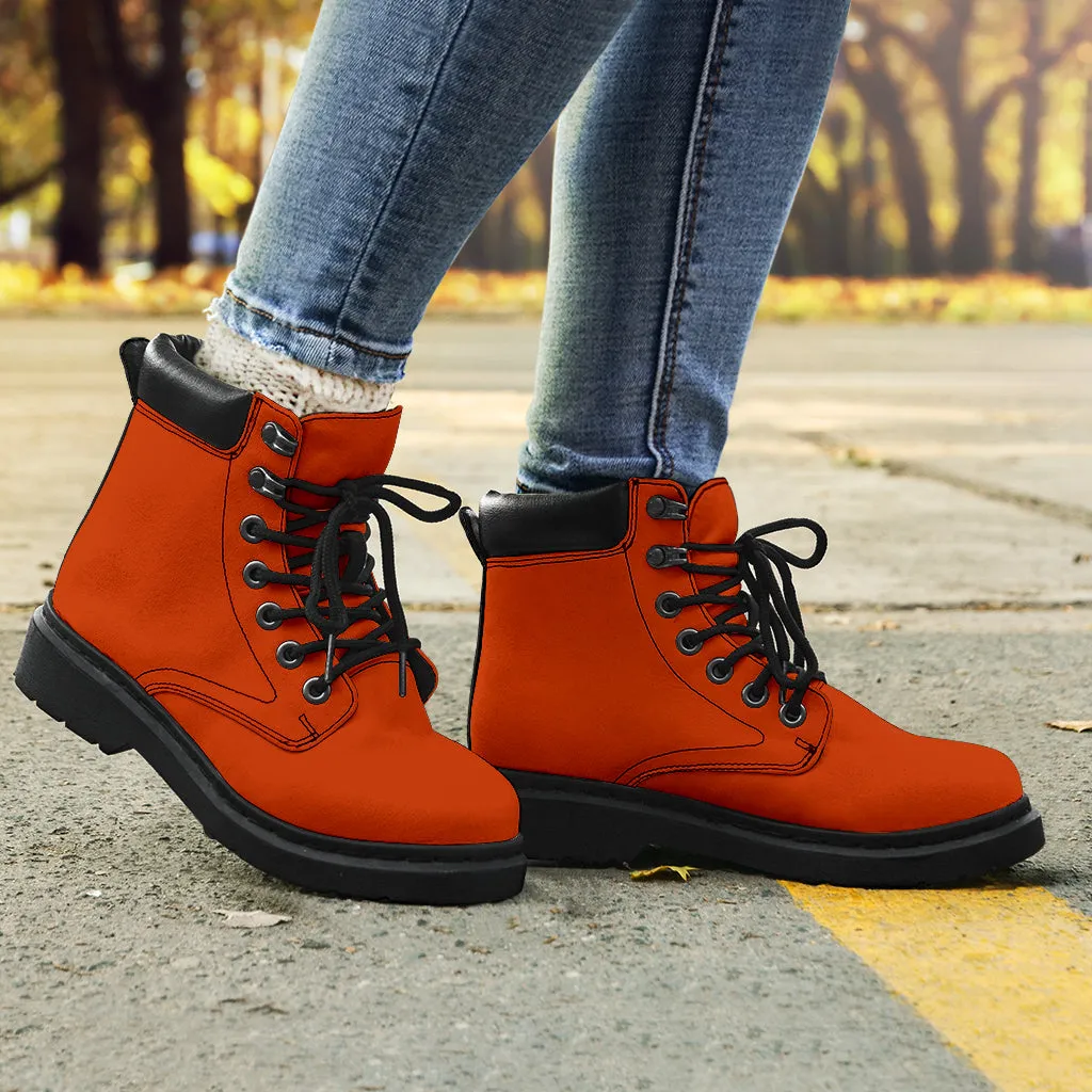 All-Season Boots_Texas Orange_Micro-Suede