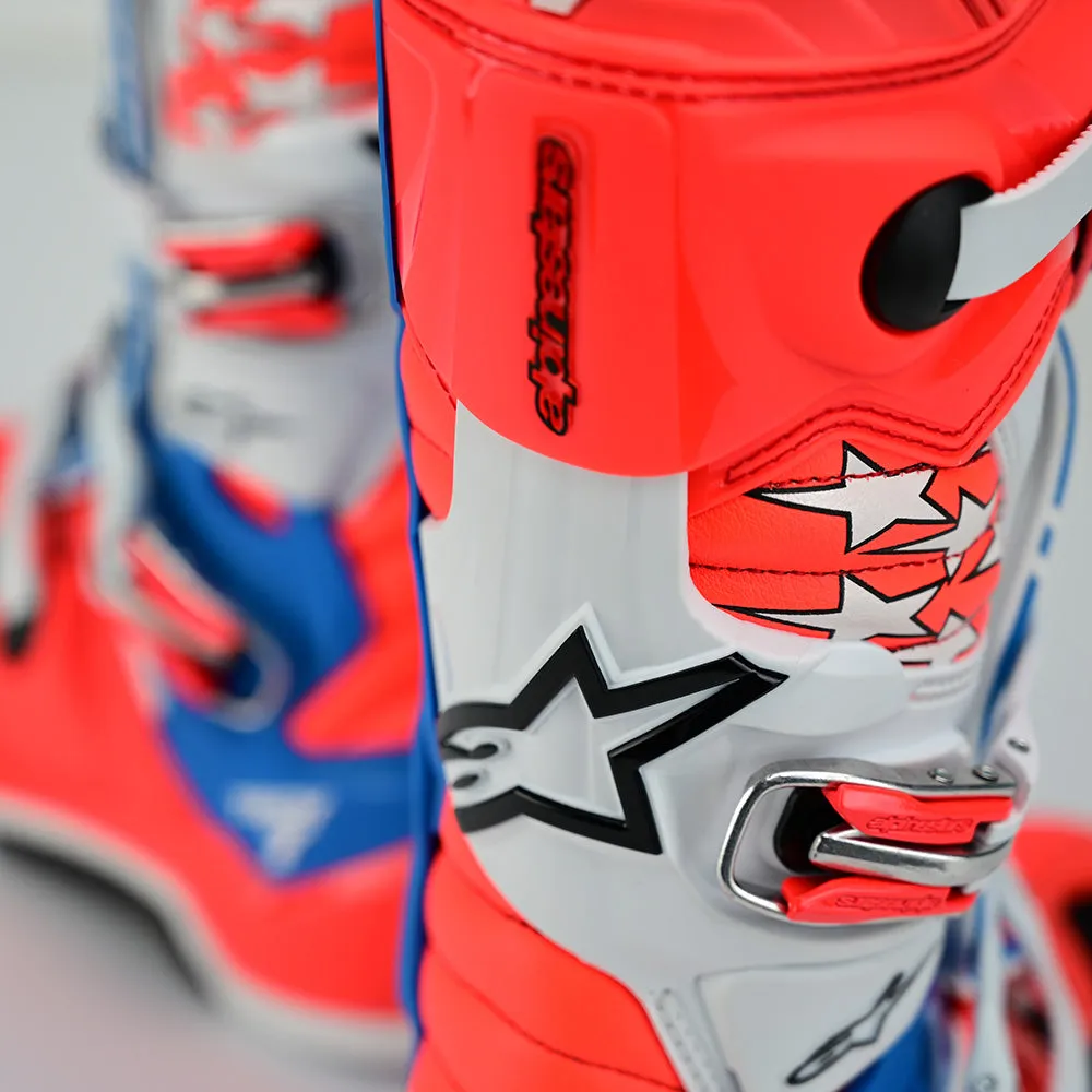 Alpinestars Tech 7 MX Boot Solid Rocket Red / White / Blue