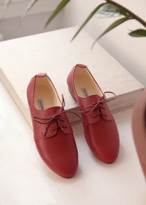 AMIRA Oxford Shoes - Berry Red