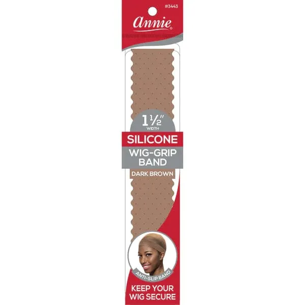 Annie Silicone Wig Grip Head Band Translucent Dark Brown #3443