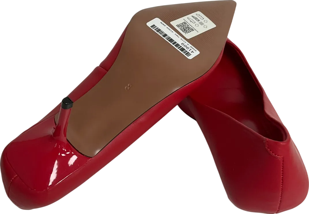 ASOS Snatched Pointed Mid Heeled Court Shoes In Red UK 8 EU 41 👠