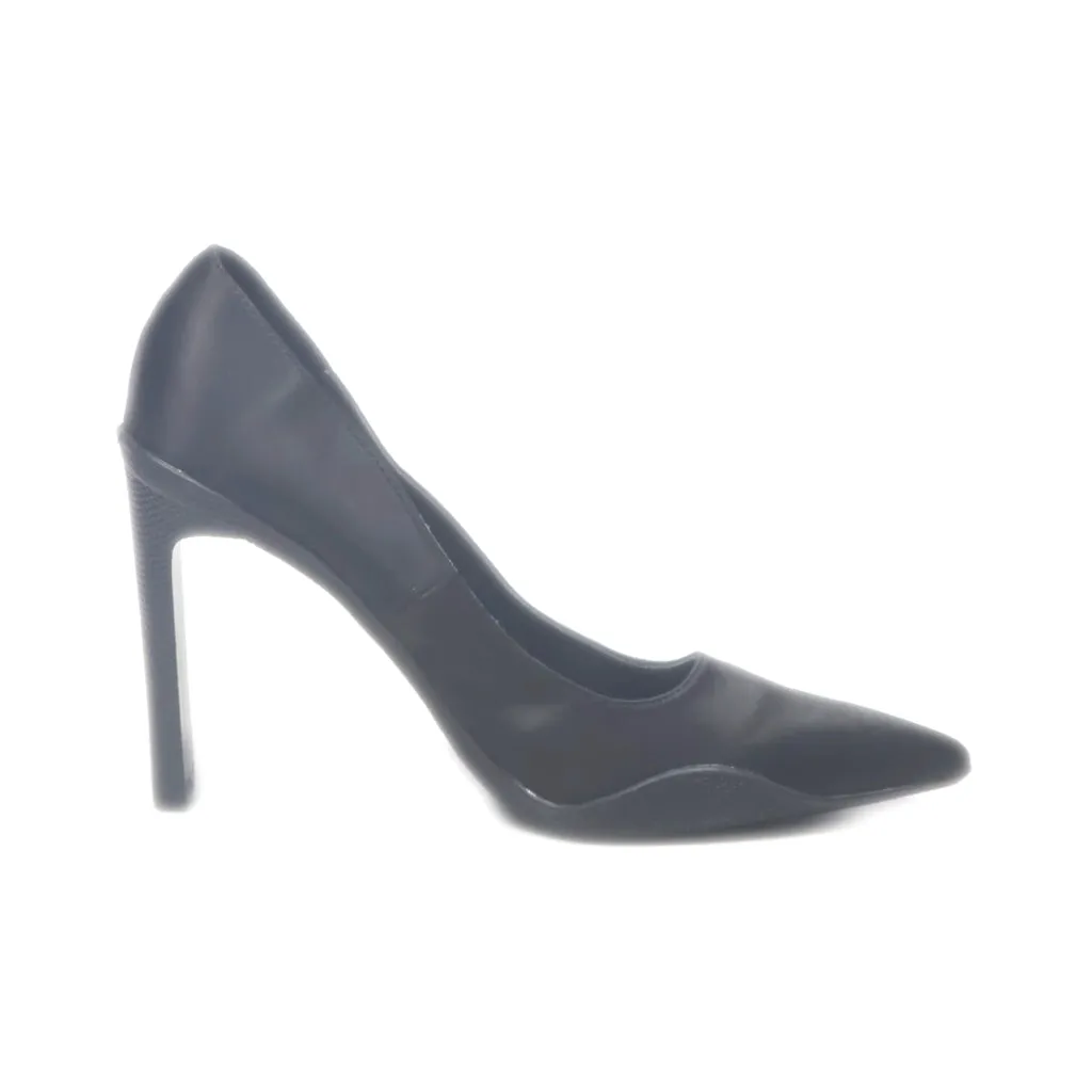 Bershka High-Heel Shoes Leather Black Colour For Women