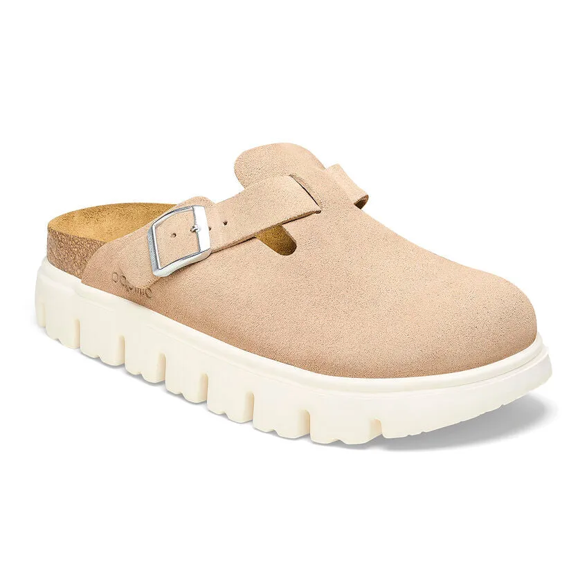 BIRKENSTOCK BOSTON CHUNKY - WARM SUEDE SAND