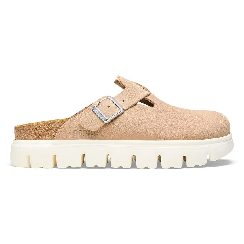 BIRKENSTOCK BOSTON CHUNKY - WARM SUEDE SAND