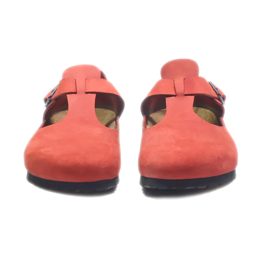 Birkenstock Clogs Leather Red Colour For Men