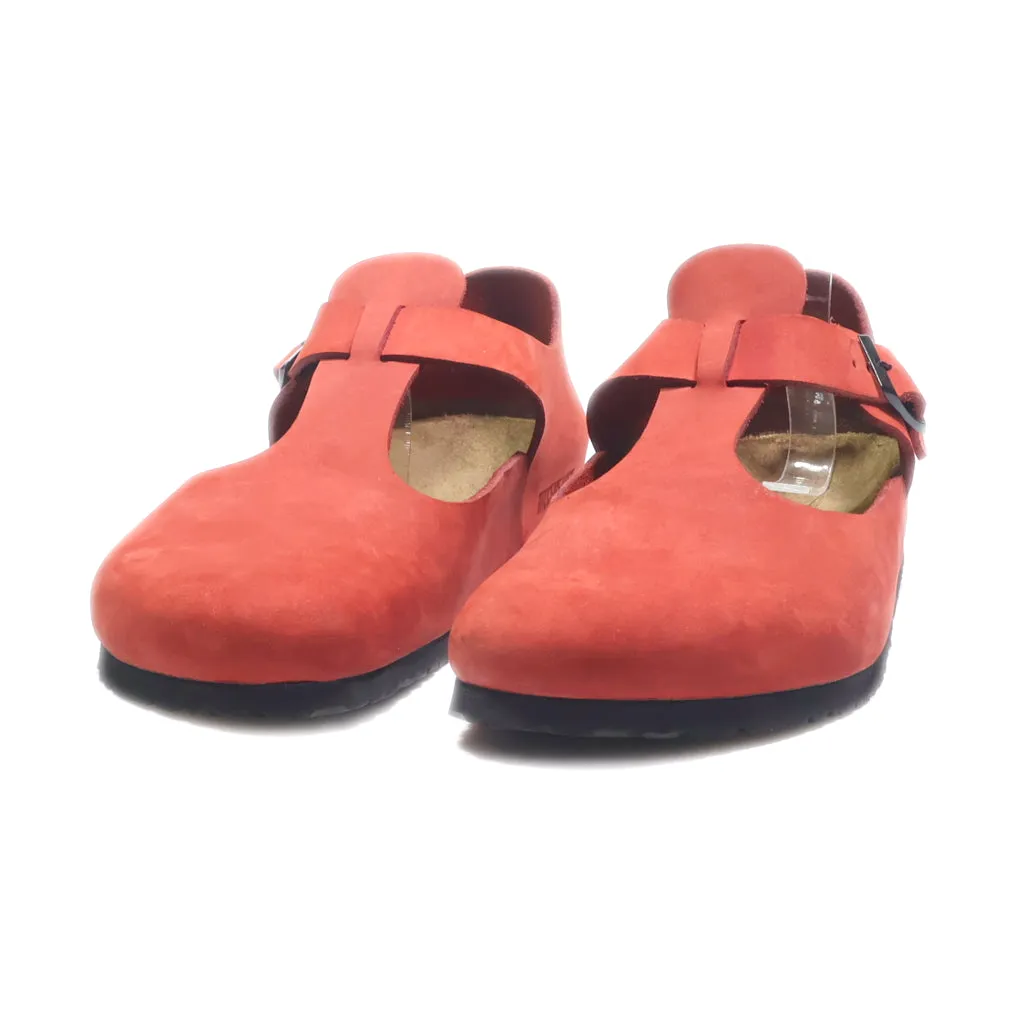 Birkenstock Clogs Leather Red Colour For Men