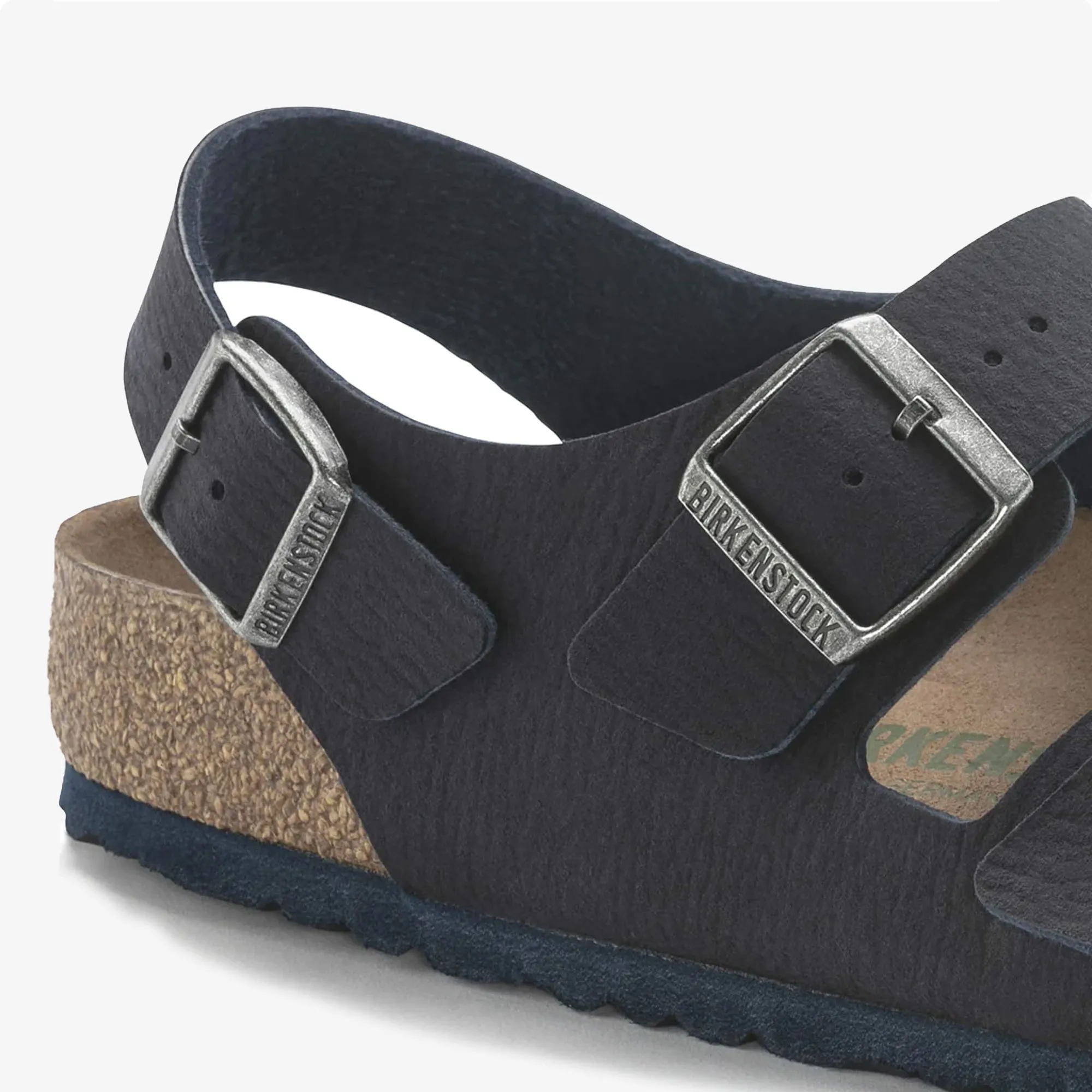 Birkenstock | MILANO VEGAN MICRO FIBRE  { BROWN/BLUE