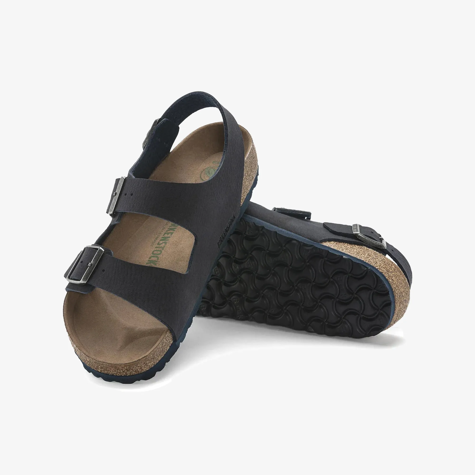 Birkenstock | MILANO VEGAN MICRO FIBRE  { BROWN/BLUE