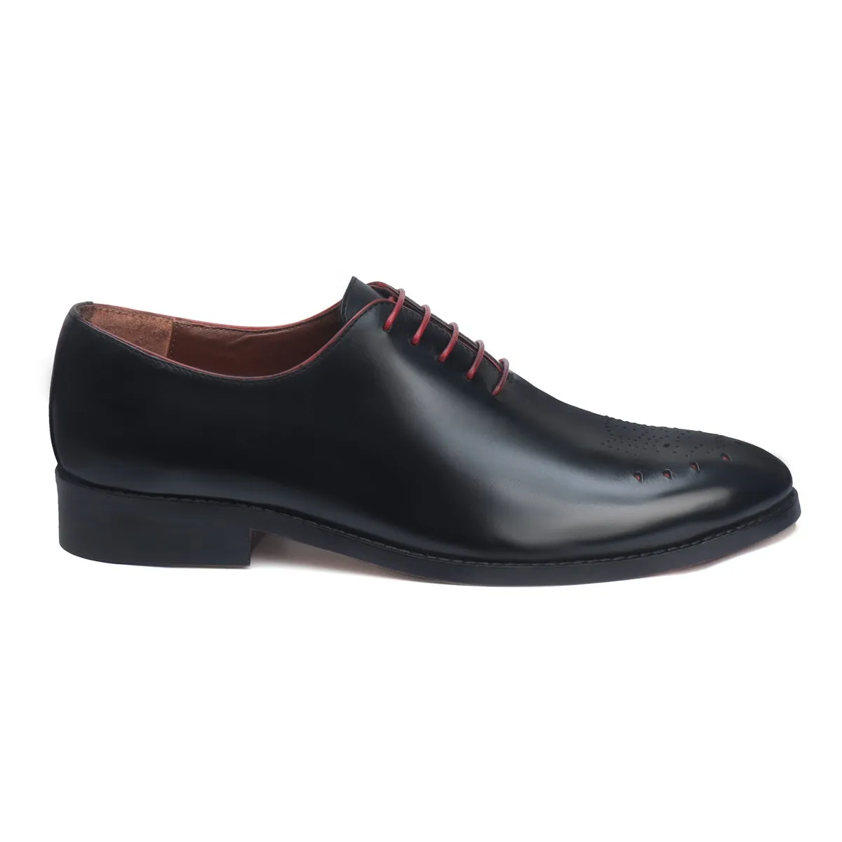 Black Panther Punching Toe Oxford leather Shoes