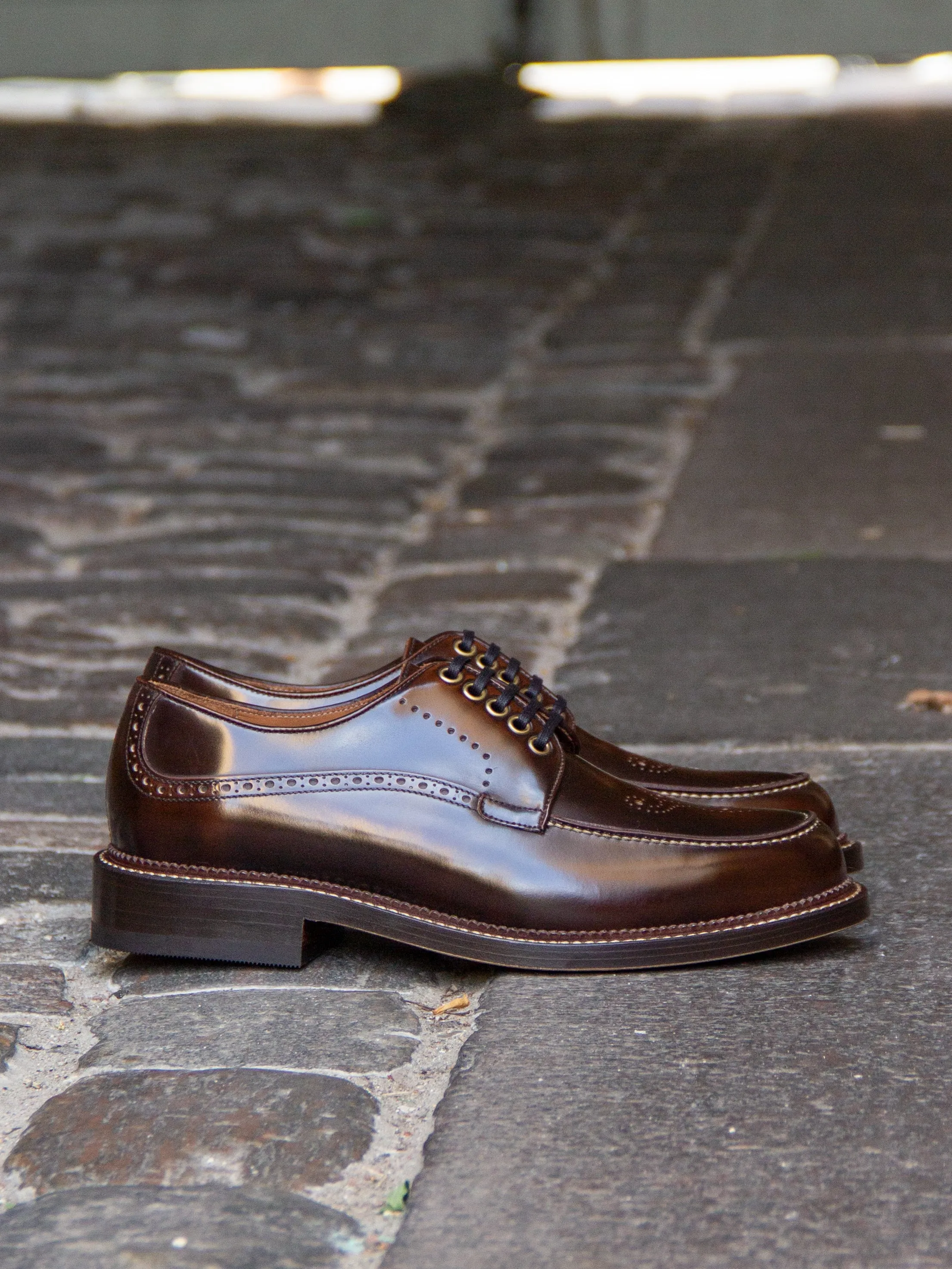 Bright Shoemakers, Moc Derby, Cognac Highshine