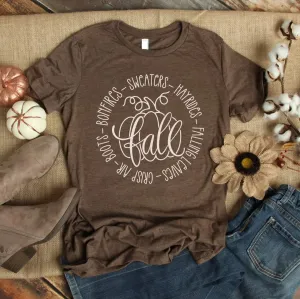 Brown All Things Fall Tee - #7720-7724