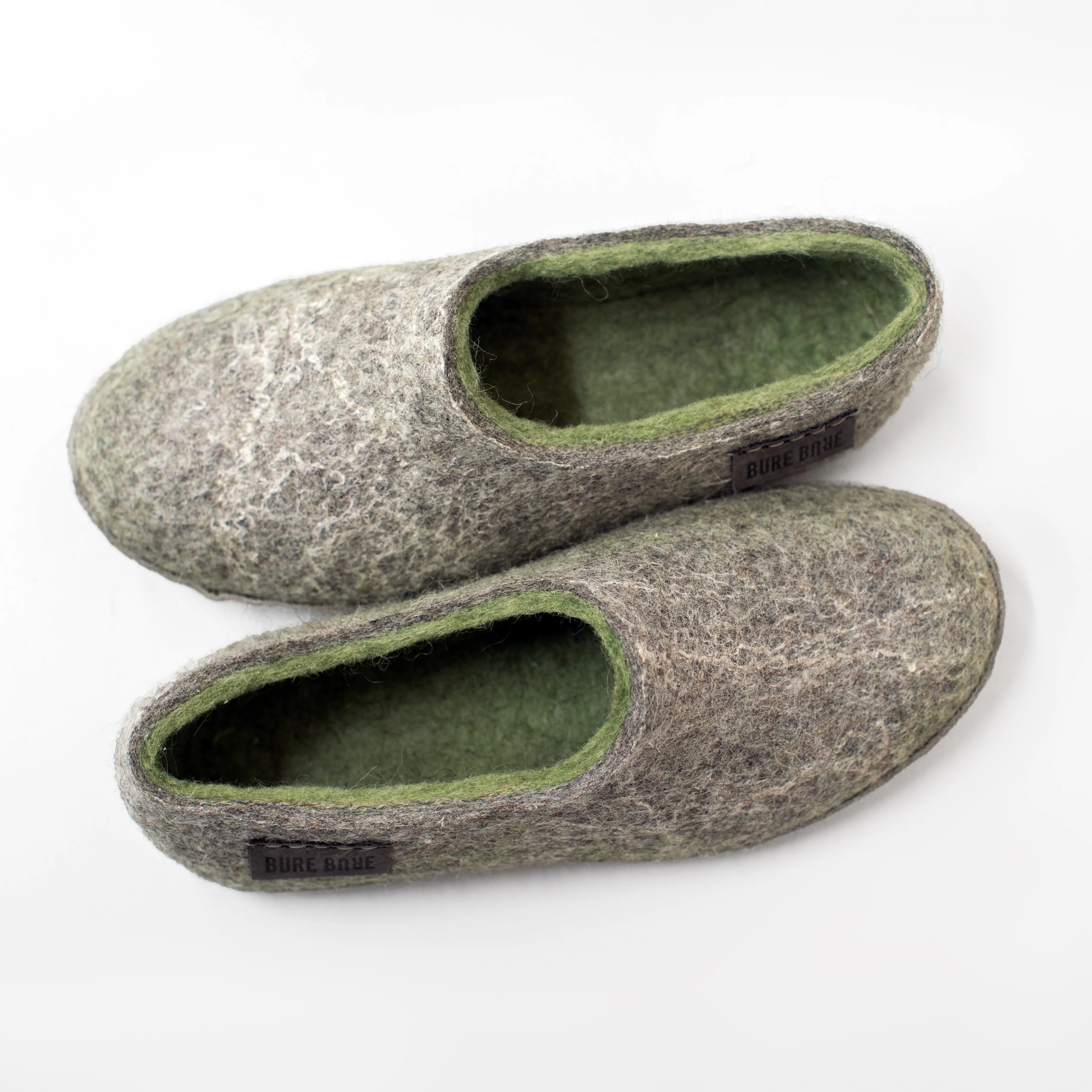 BURE Women's clogs slippers - Gray Linen