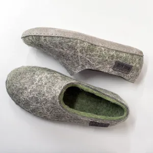 BURE Women's clogs slippers - Gray Linen