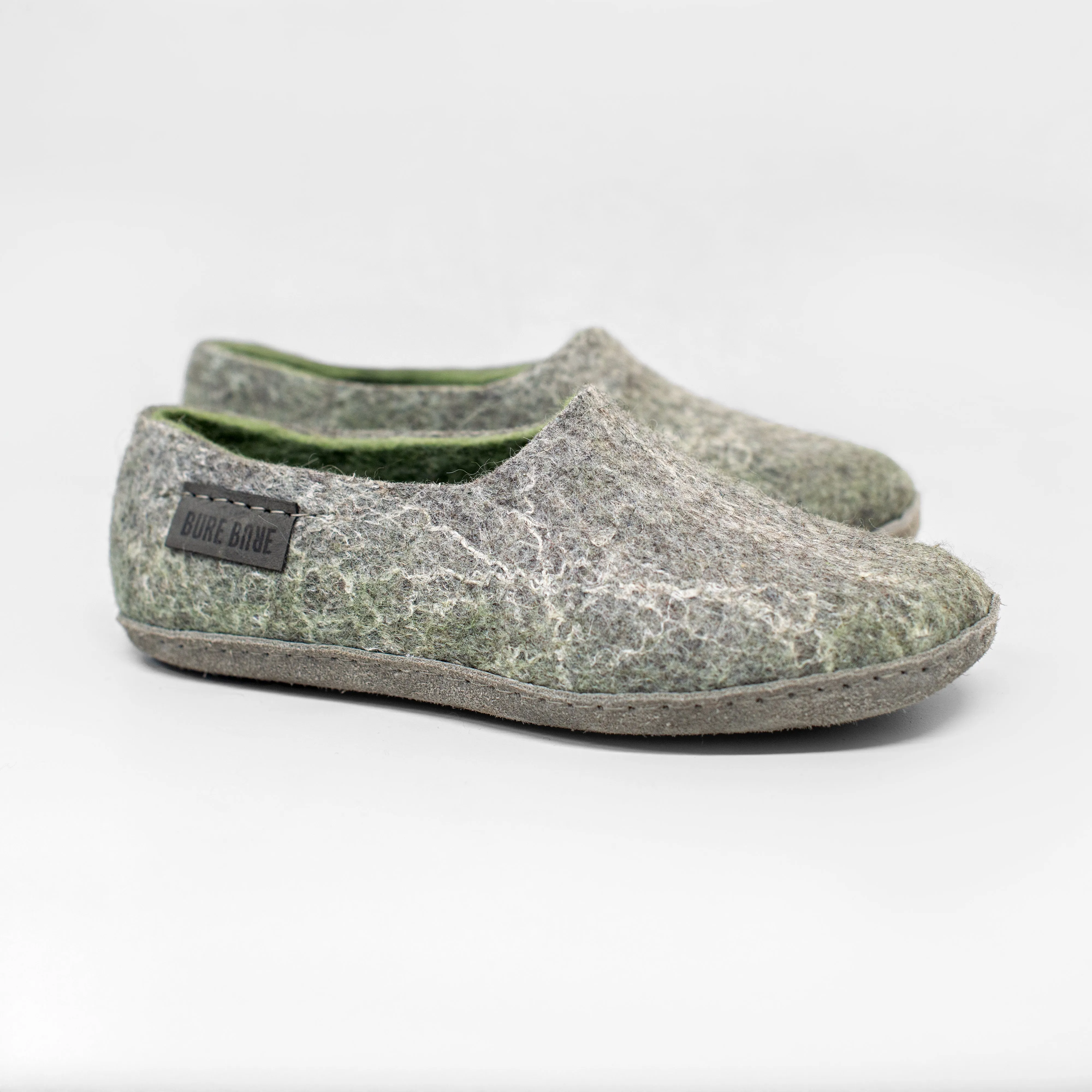 BURE Women's clogs slippers - Gray Linen