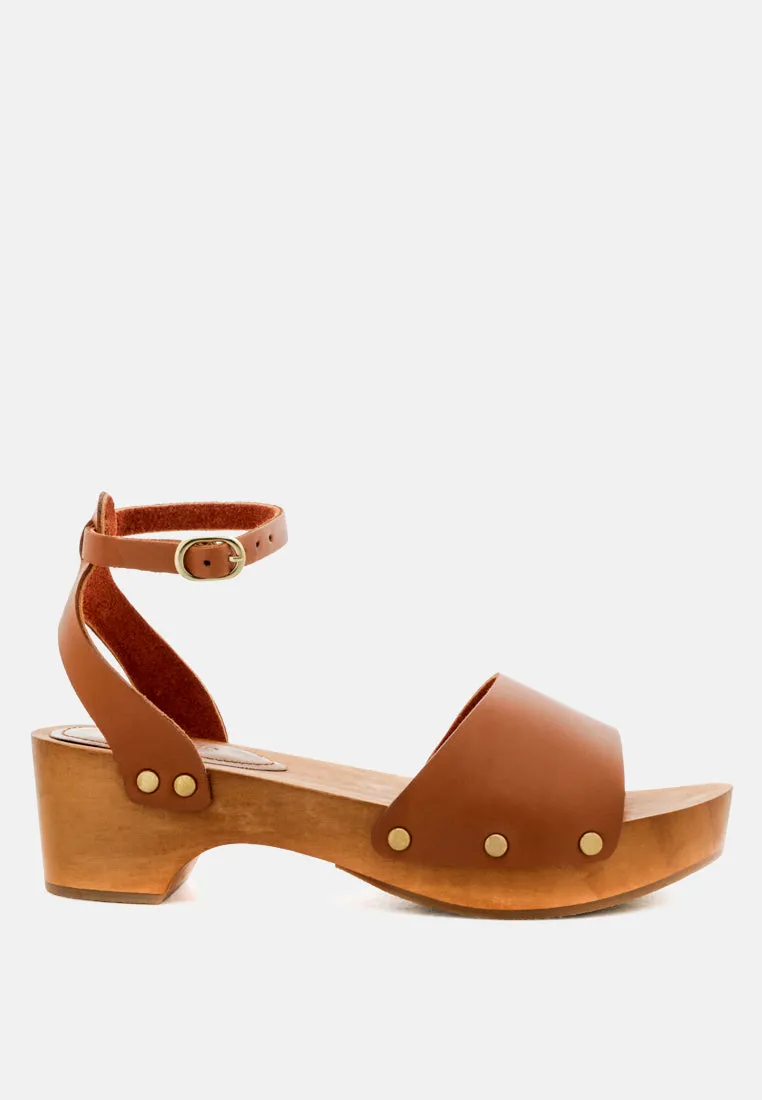 Cara Wooden Clogs