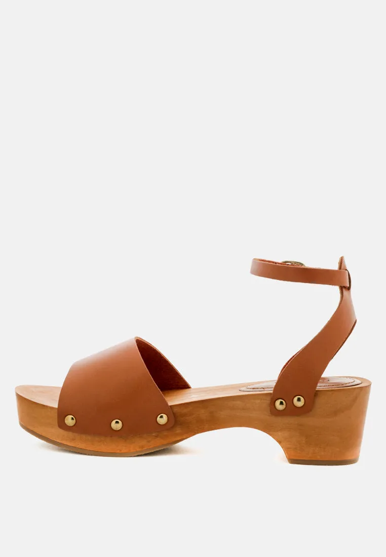 Cara Wooden Clogs