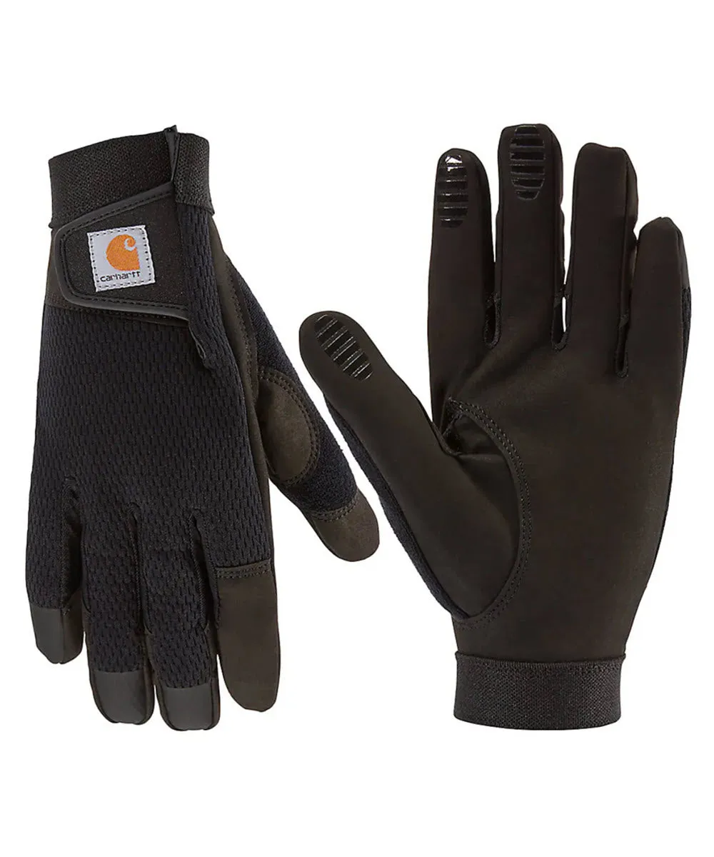 Carhartt Men's High Dexterity TouchScreen Secure Cuff Gloves - Black