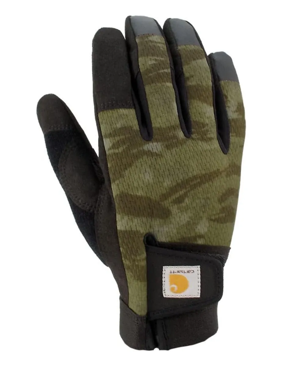 Carhartt Men's High Dexterity TouchScreen Secure Cuff Gloves - Blind Duck Camo