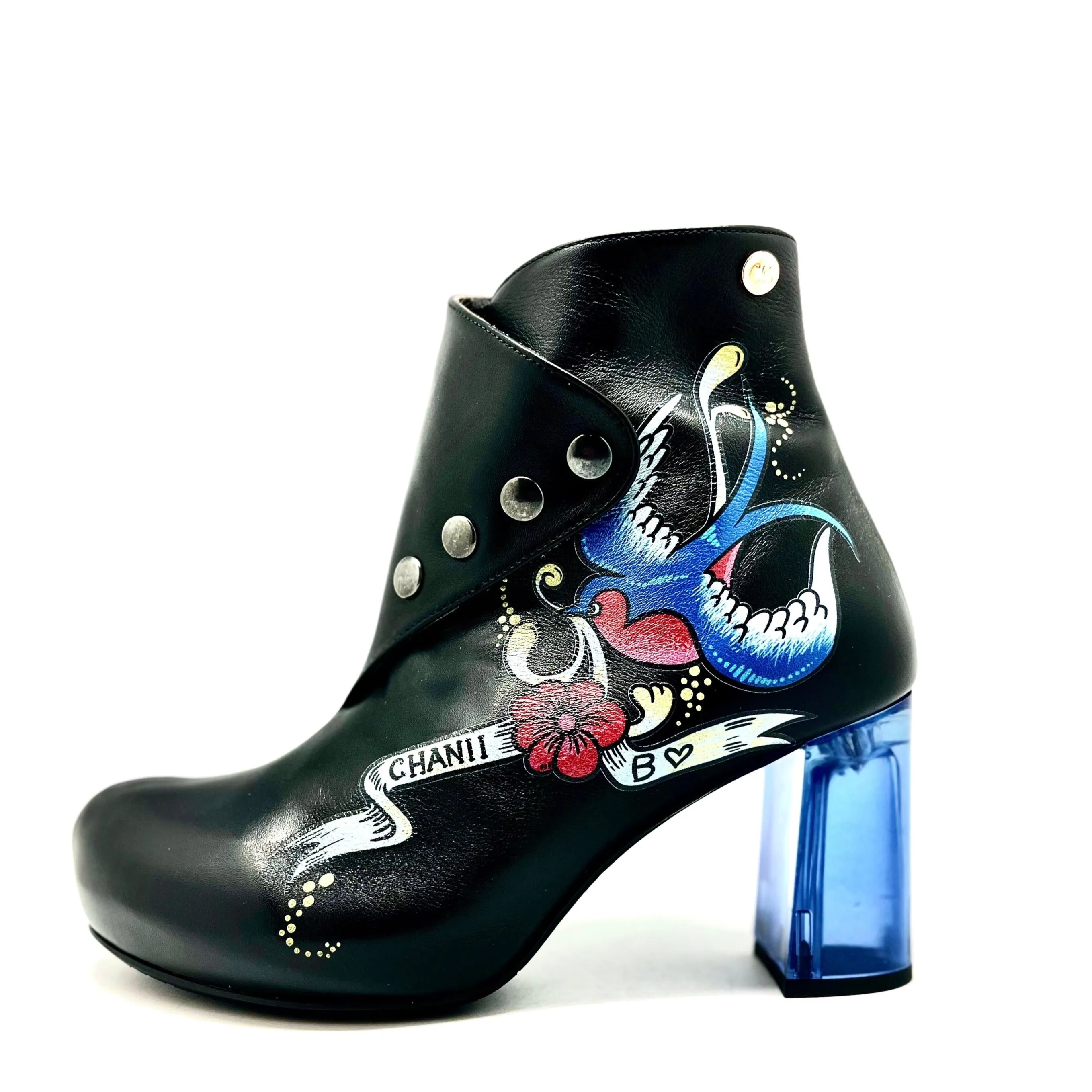 Carpe Diem- Black Tattoo ankle boot- limited Edition