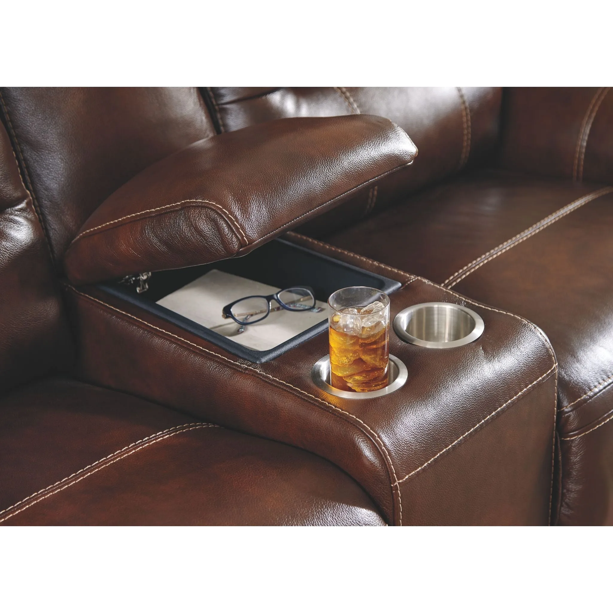 Catanzaro Power Reclining Loveseat with Adjustable Headrest