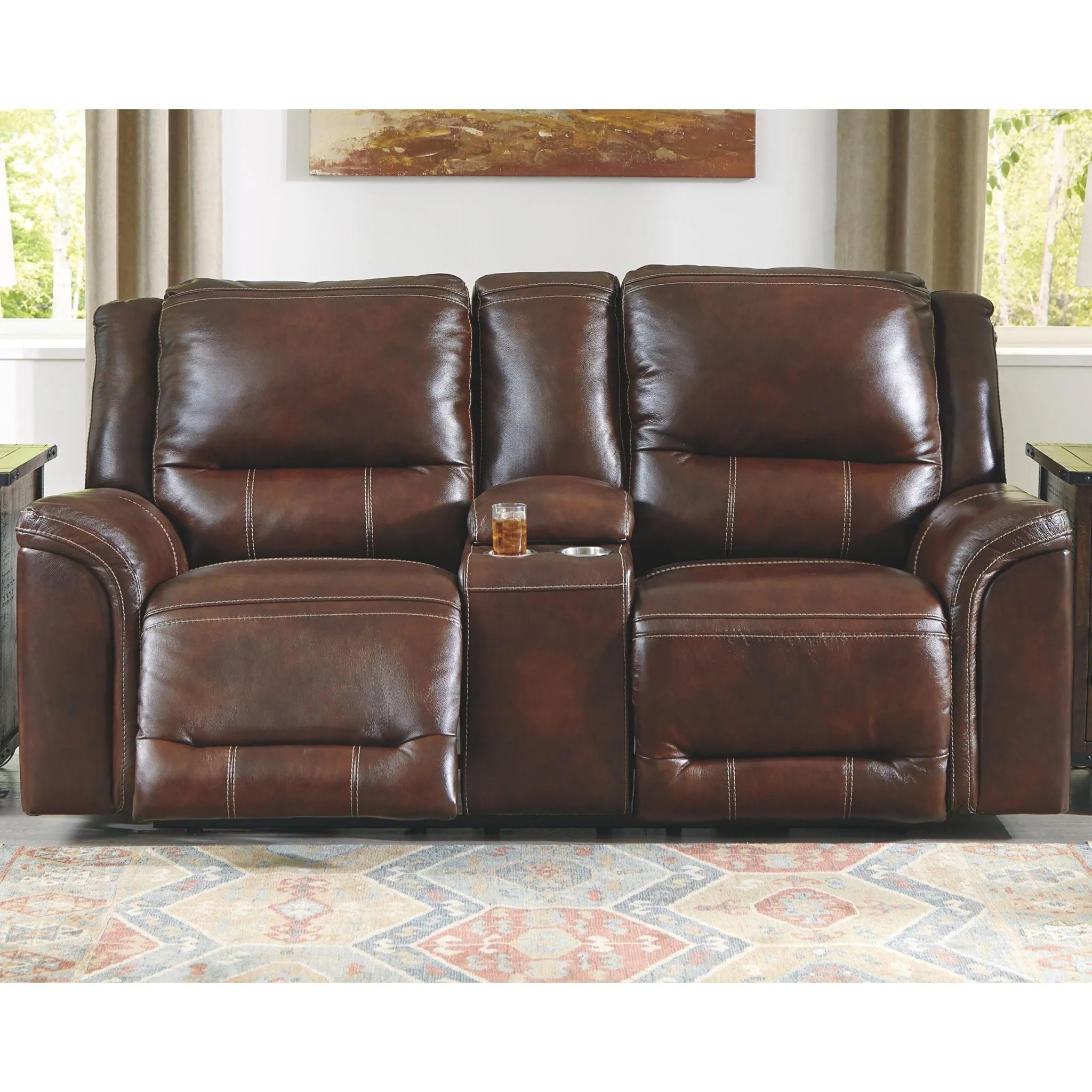 Catanzaro Power Reclining Loveseat with Adjustable Headrest