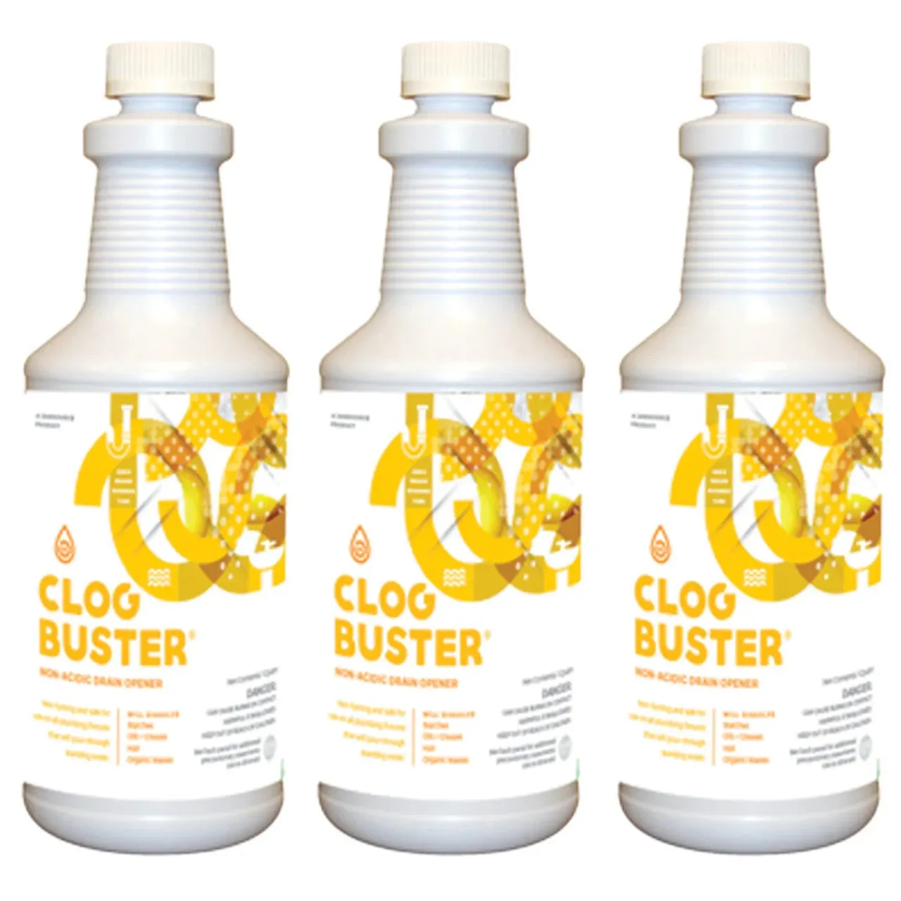 ClogBuster Liquid Drain Opener and Clog Remover, Commercial Grade, 1 Quart