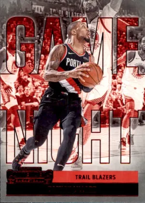 Damian Lillard, Red Foil Game Night, 2020-21 Panini Contenders Basketball NBA