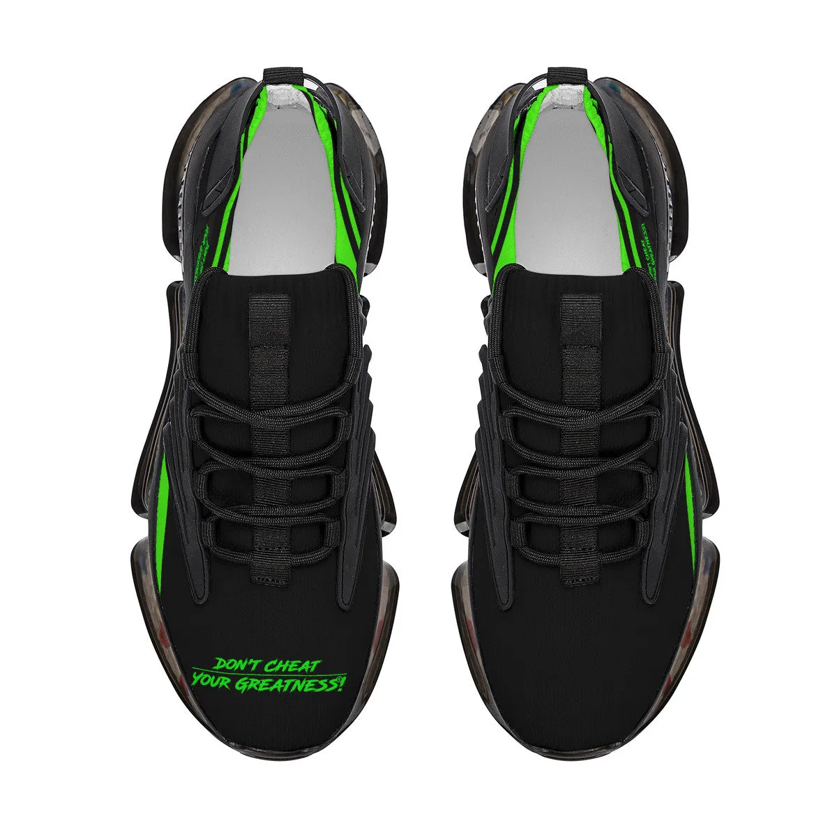 DCYG X2 Green & Black Air Max React Sneakers - Black