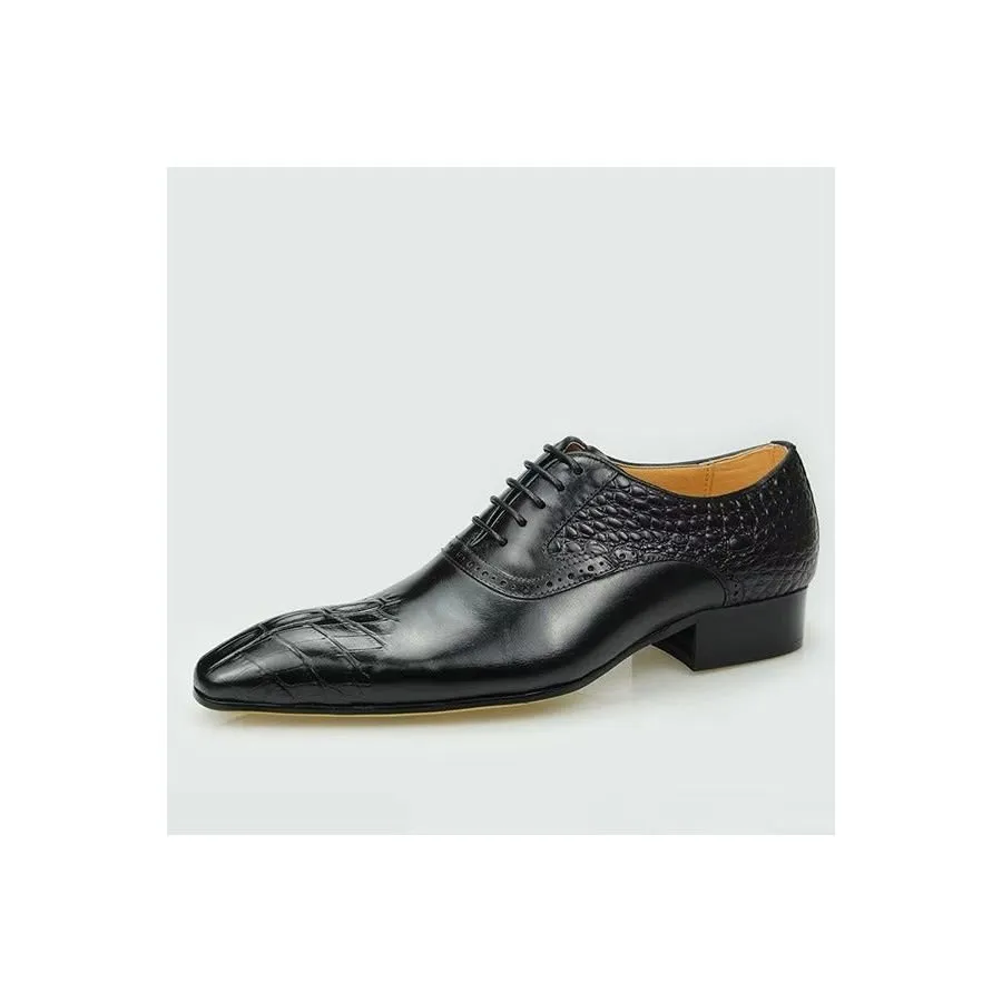 Deluxe Leather Opulent Brogue Nuptial Oxford Shoes