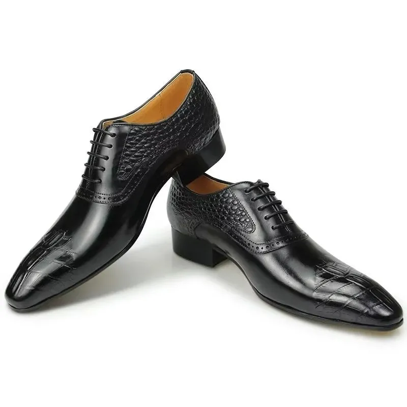 Deluxe Leather Opulent Brogue Nuptial Oxford Shoes