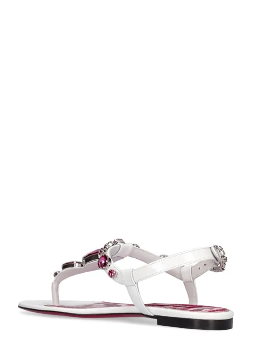 Dolce&amp;Gabbana   10mm Patent leather thong sandals 