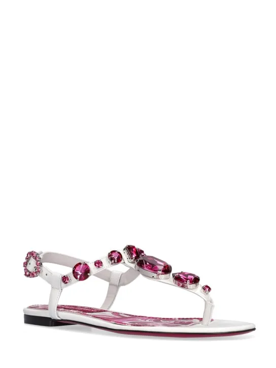 Dolce&amp;Gabbana   10mm Patent leather thong sandals 