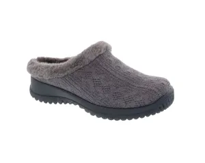 Drew Comfy Women Clog Shoe In Grey Sweater Fabric