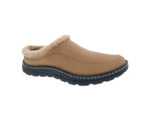 Drew Palmer Men  Clog Shoe In Camel Microsuede