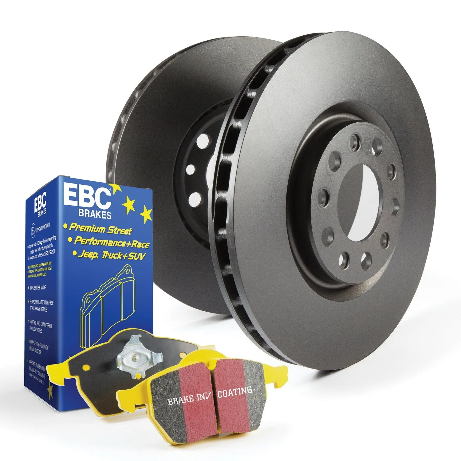 EBC Brakes S13KR1304 S13 Kits Yellowstuff and RK Rotors